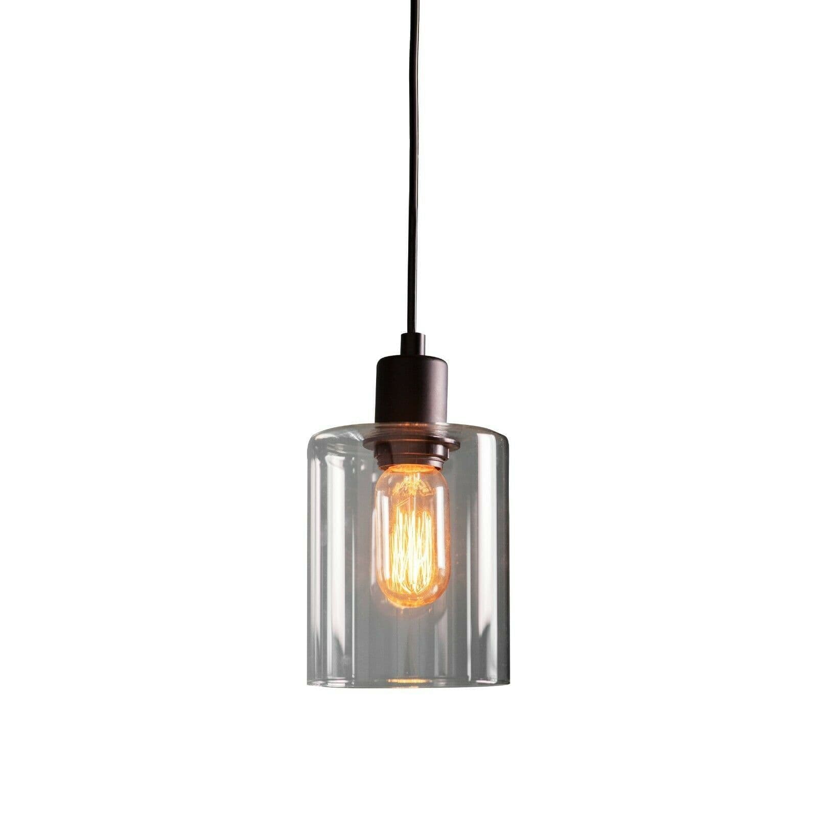 Ceiling Pendant Light Matt & Clear Glass 10W LED E27 Dimmable