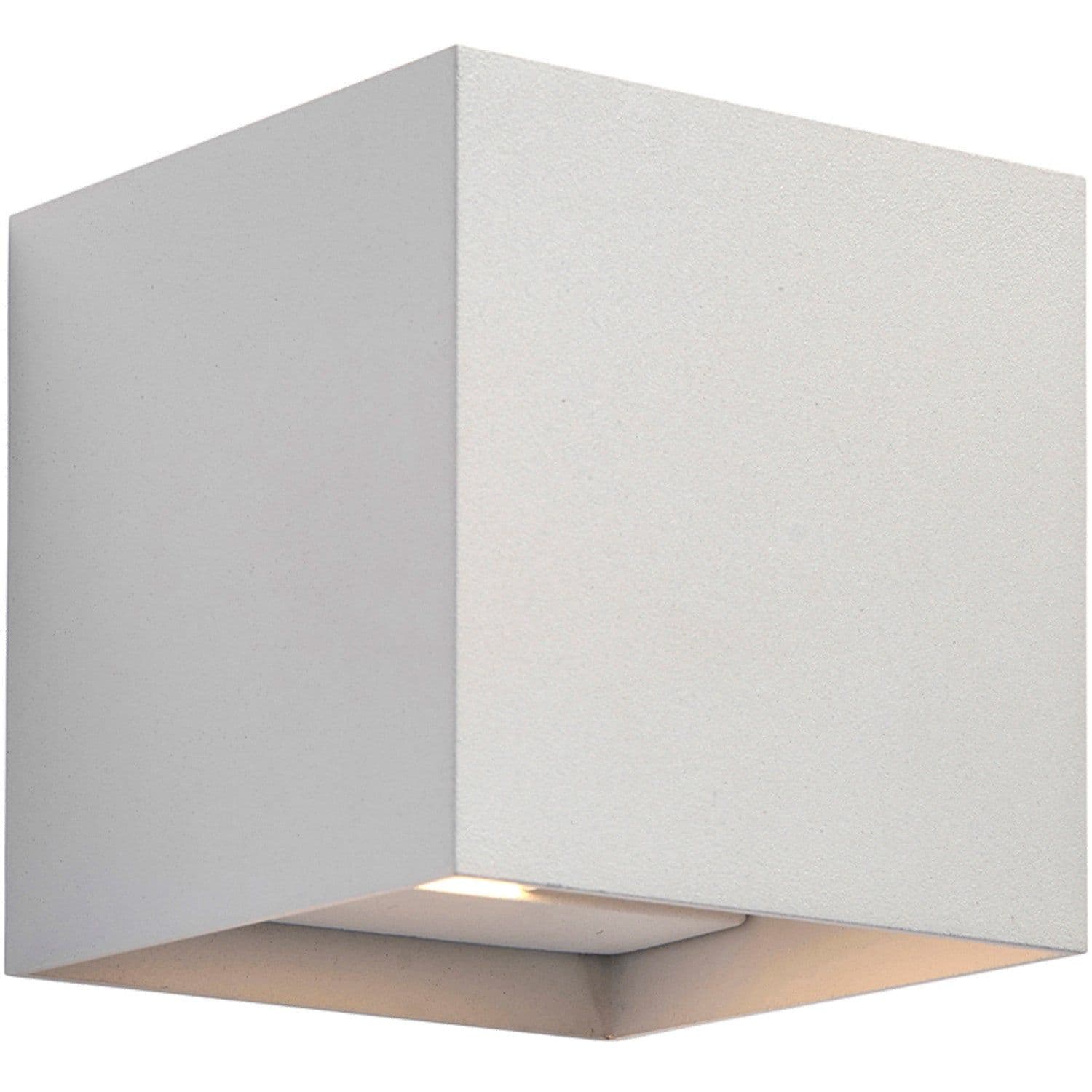 Up & Down Twin Outdoor Wall Light - 2 x 5.5W CCT LED - Matt White & Glass