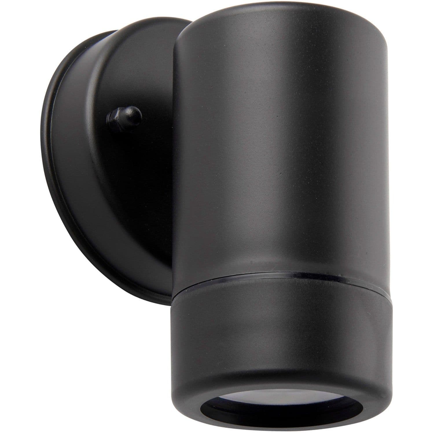 Outdoor IP44 Spot Downlight - Dimmable 7W GU10 LED - Black Wall & Clear Pc