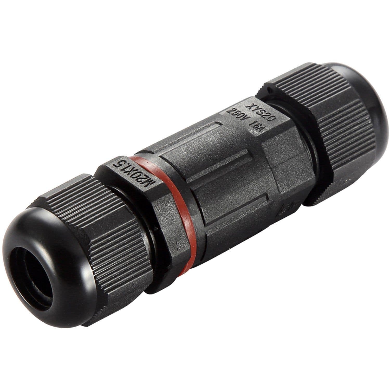 Inline IP68 Straight Connector Three Way Terminal Block Nylon