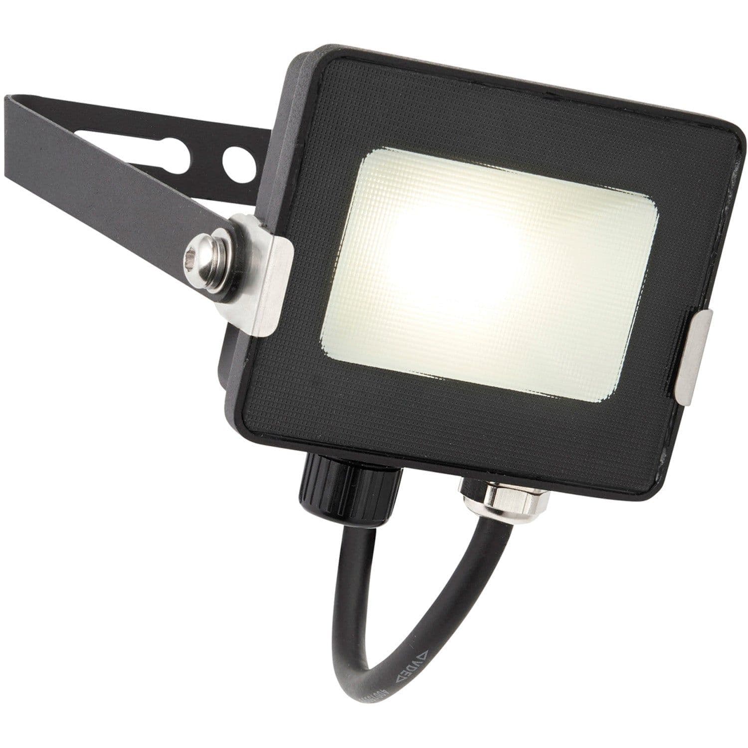 Outdoor IP65 Waterproof Floodlight 10W Cool White LED Matt Aluminium