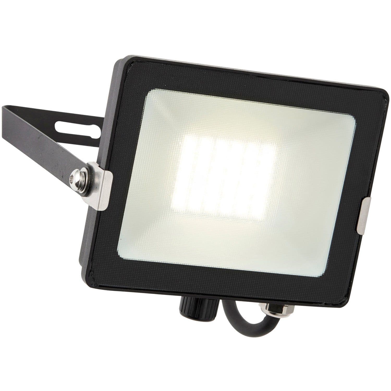 Outdoor IP65 Waterproof Floodlight 30W Cool White LED Matt Aluminium