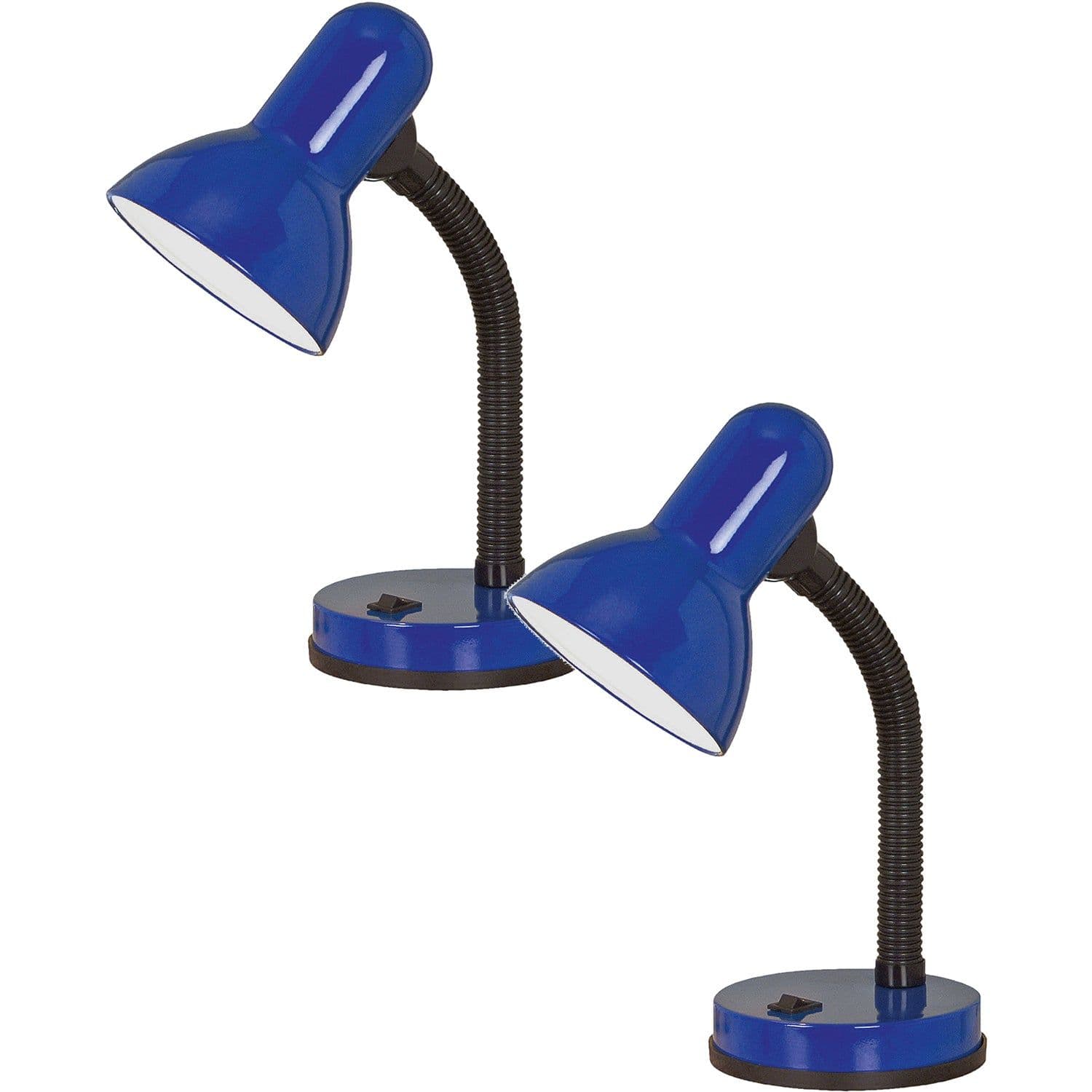 2 PACK Table Desk Lamp Flexible Moveable Steel Rocker Switch E27 40W