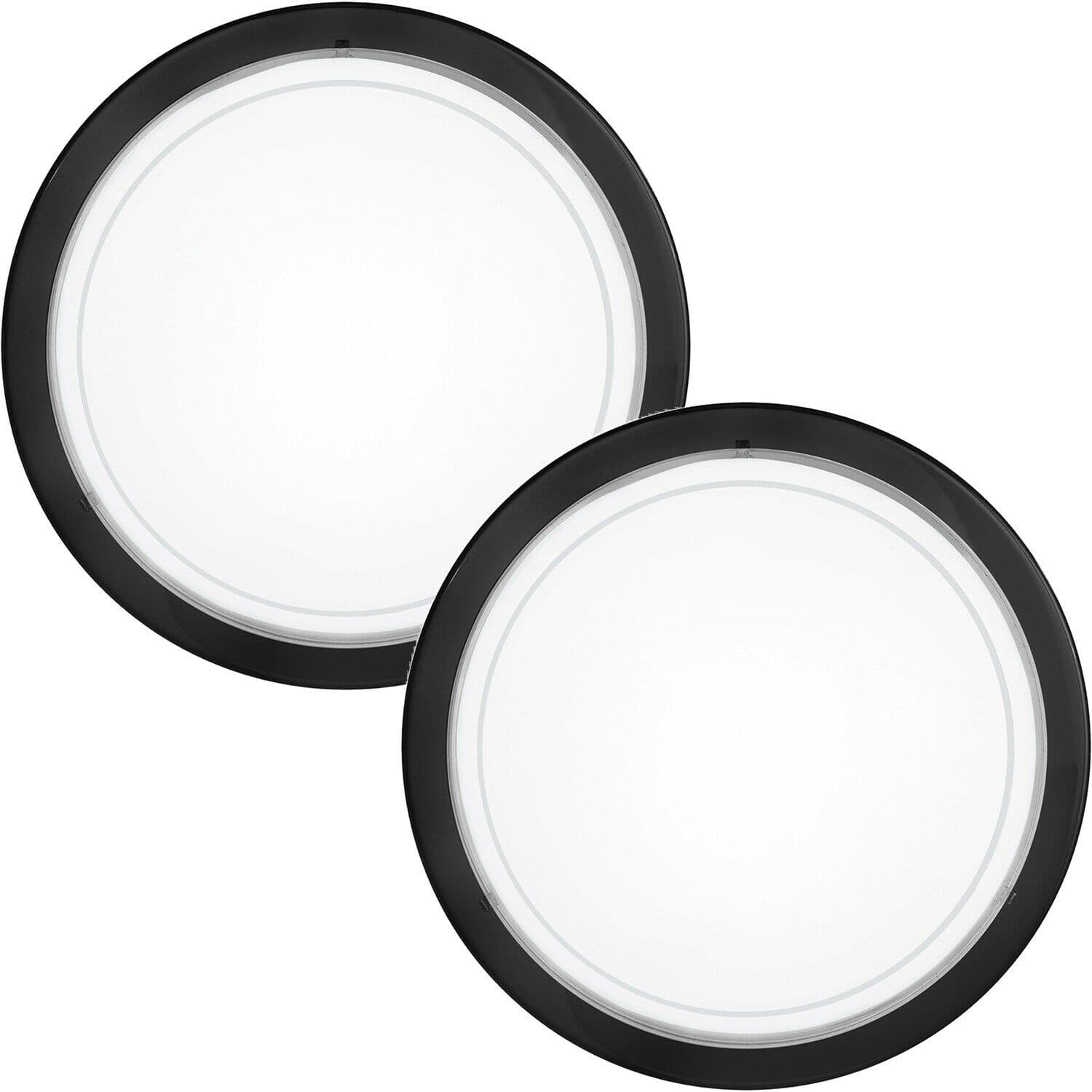 2 PACK Wall Flush Ceiling Light Shade White Clear Glass Painted E27 1x60W