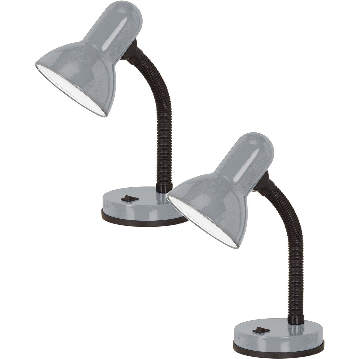 2 PACK Table Lamp Flexible Shade & Base Line Switch E27 1x40W