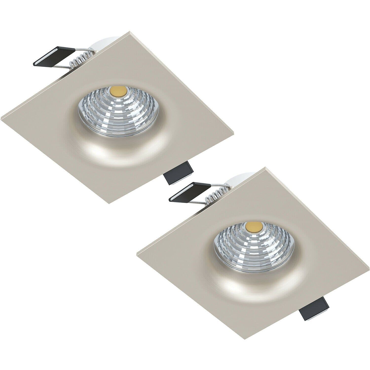 2 PACK Ceiling Flush Square Downlight Satin Nickel Spotlight 6W Built LED