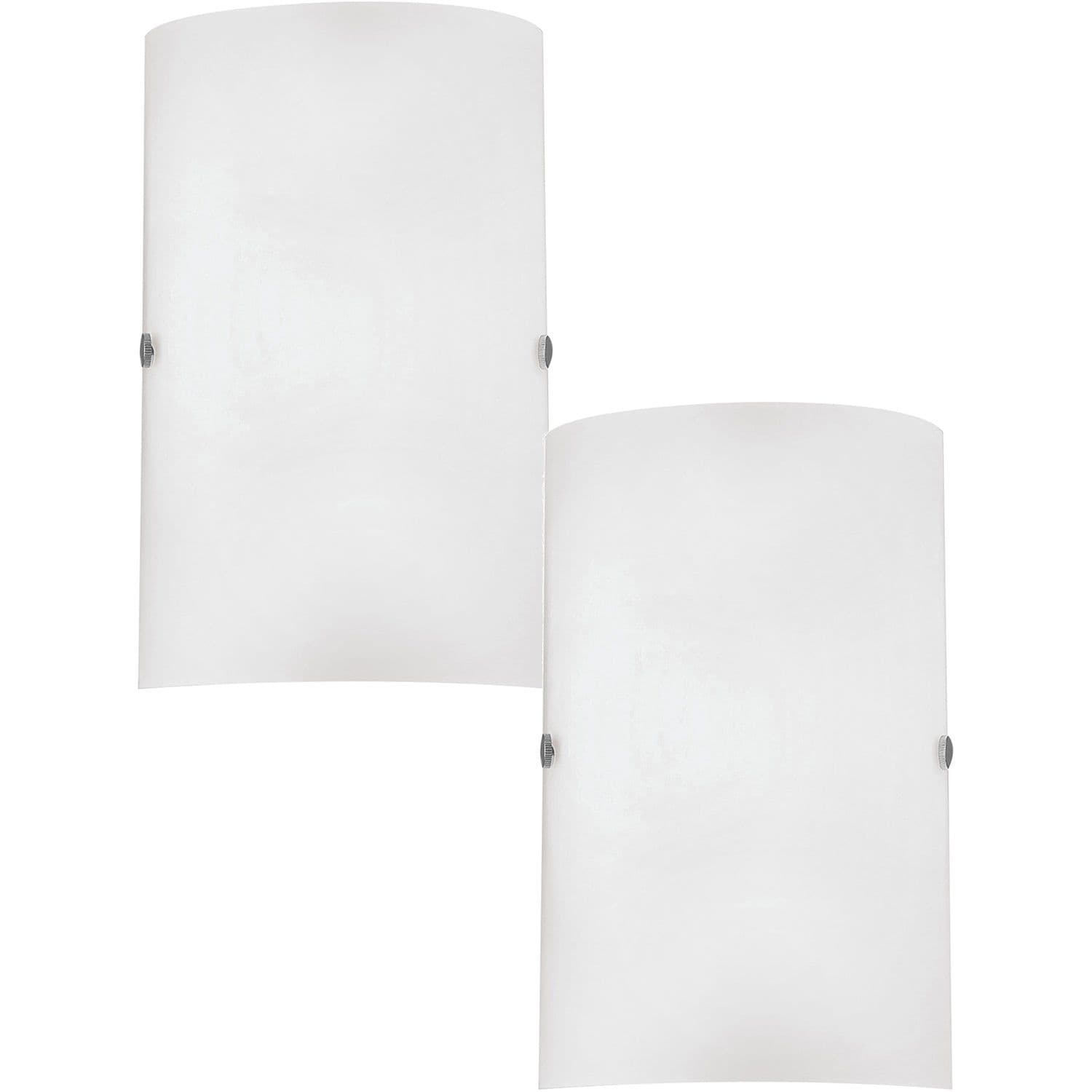 2 PACK Wall Light Colour Satin Nickel Shade White Satinized Glass E14 1x60W