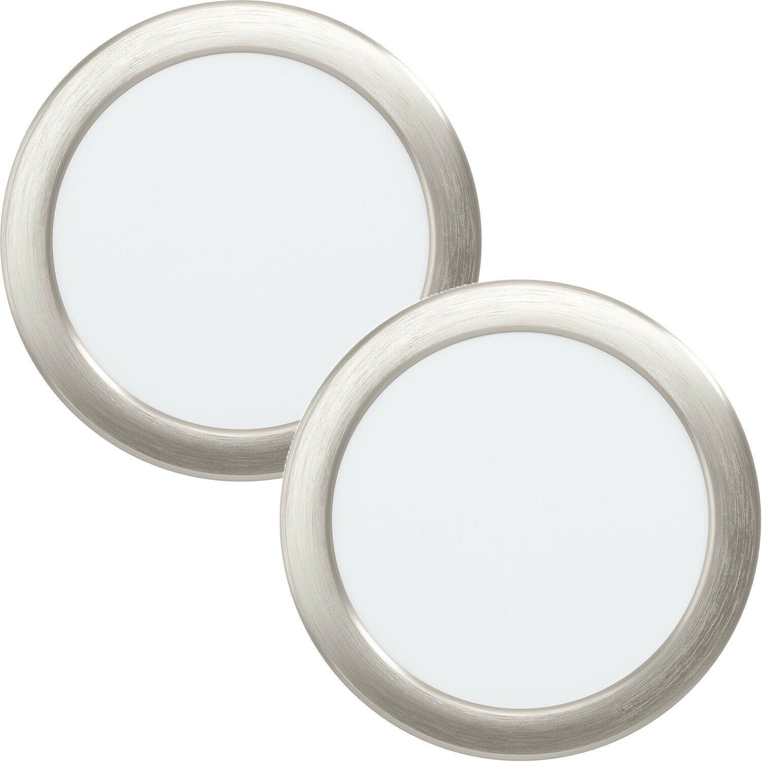 2 PACK Wall / Ceiling Flush Downlight Satin Nickel Spotlight 10.5W LED