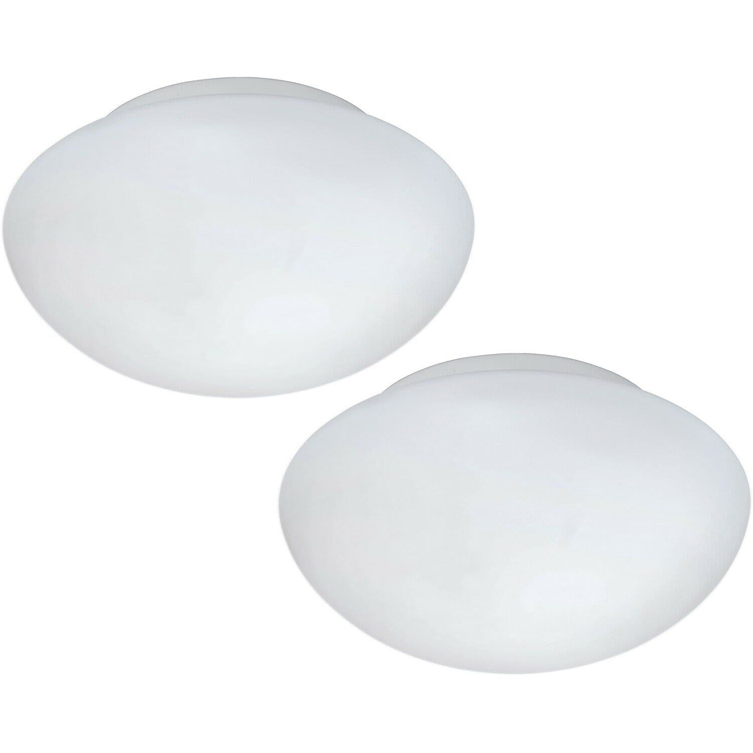 2 PACK Wall Flush Ceiling Light Shade Glass Opal Matt E27 60W