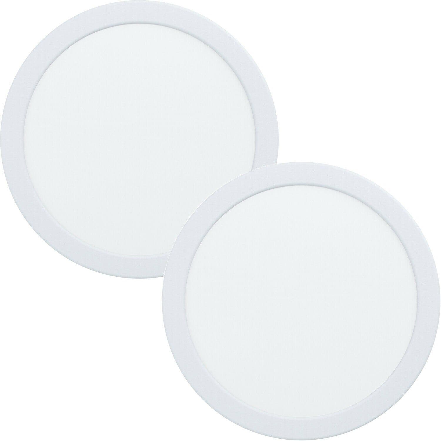 2 PACK Wall / Ceiling Flush Downlight 216mm White Spotlight 16.5W 4000K LED