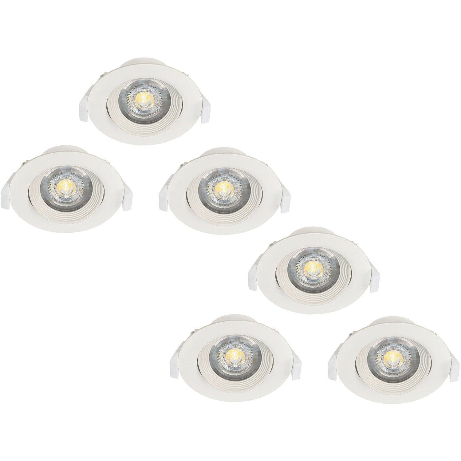2 PACK 3 PACK Flush Adjustable Ceiling Downlight Plastic 5W LED