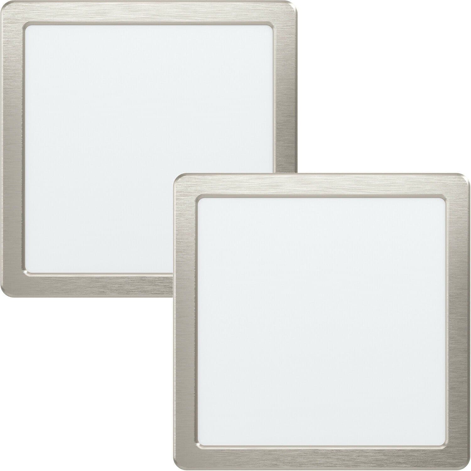 2 PACK Wall / Ceiling Flush Downlight Satin Nickel Spotlight 16.5W LED