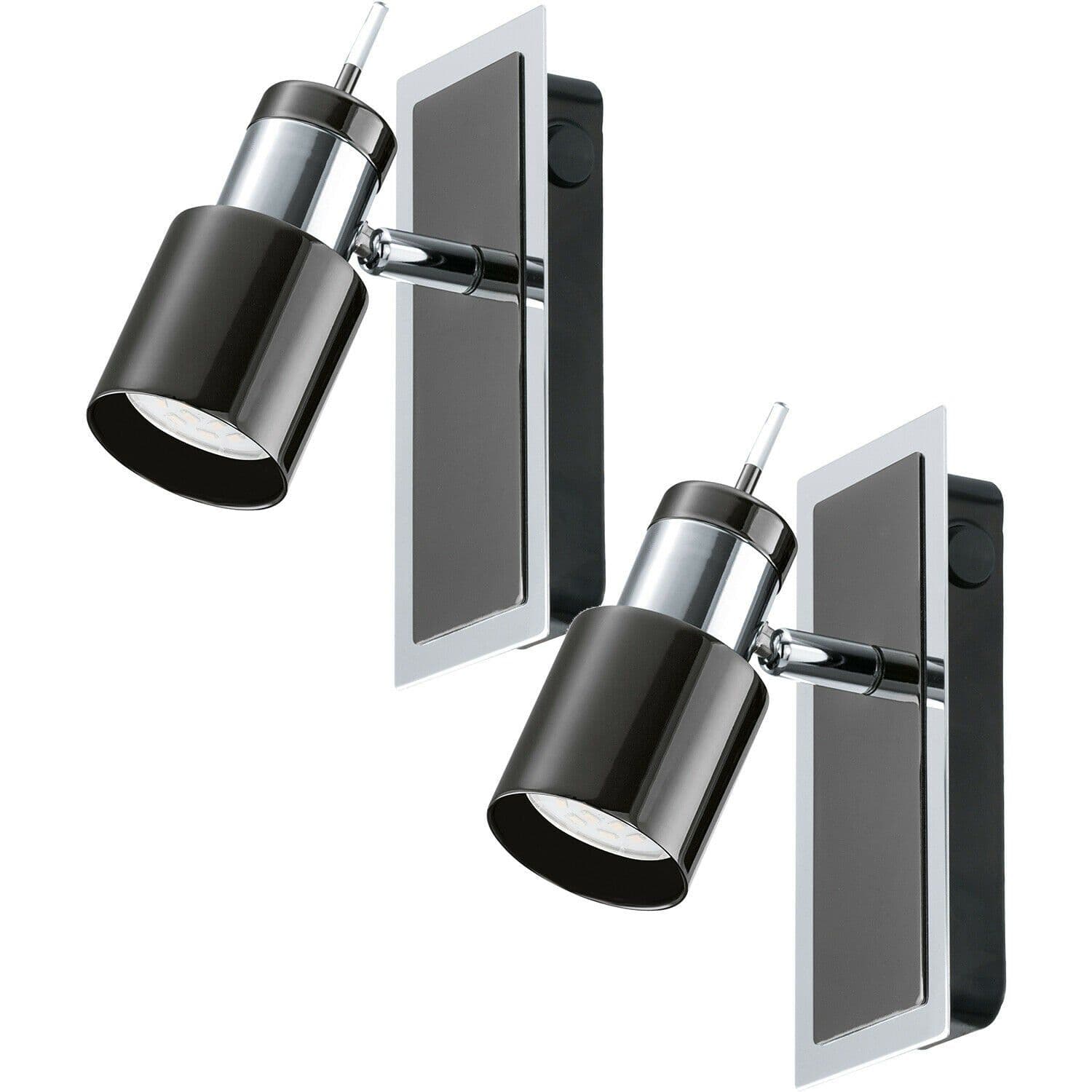 2 PACK Wall Spot Light Back Plate & Shade Nickel GU10 5W Included