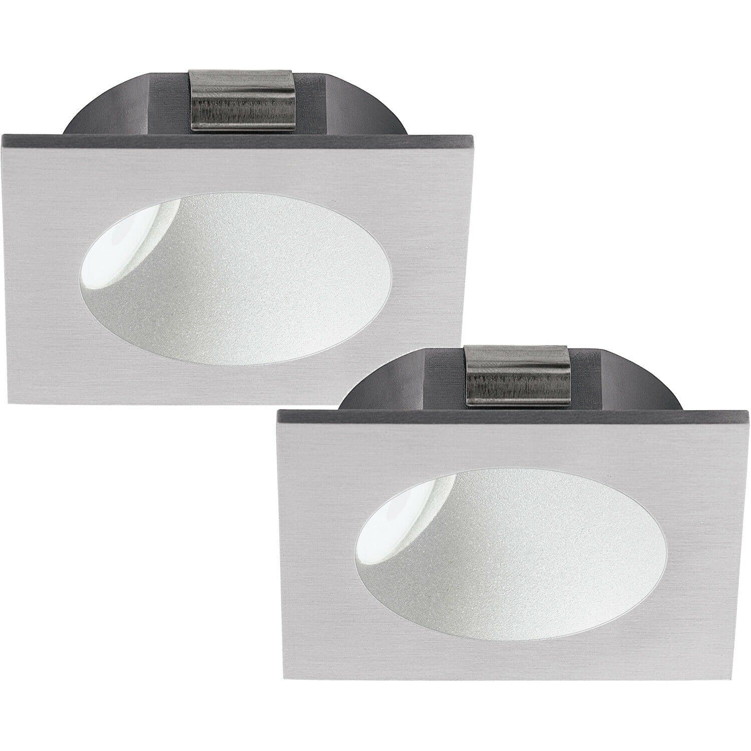 2 PACK Wall Ceiling Flush Downlight Spotlight Aluminium 2W LED