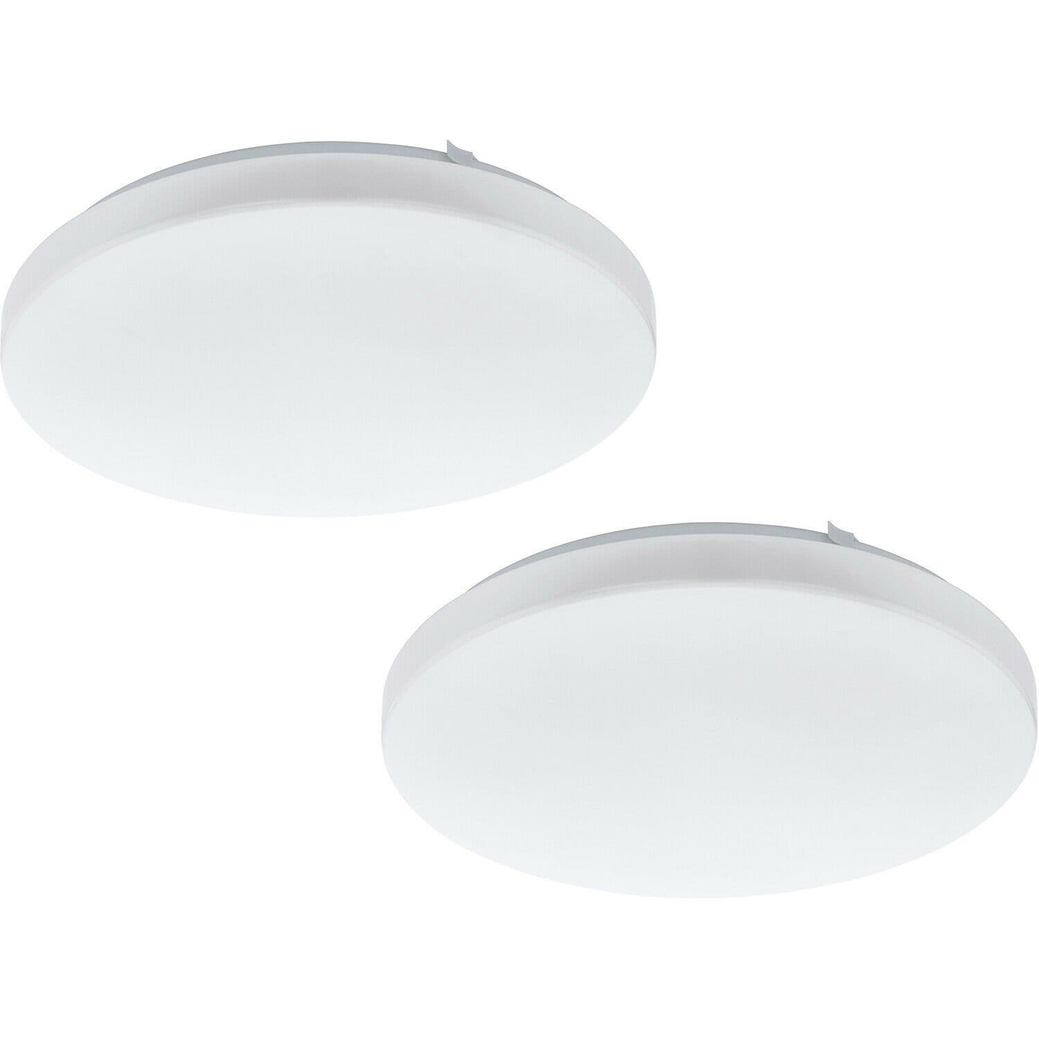 2 PACK Wall Flush Ceiling Light Shade Plastic Bulb LED 17.3W