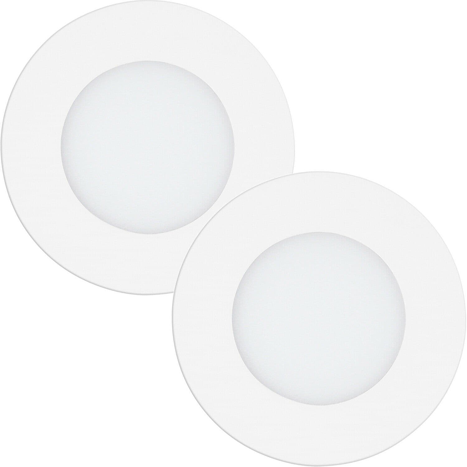2 PACK Wall Flush Ceiling Light Colour White Shade White Plastic LED 5W Inc