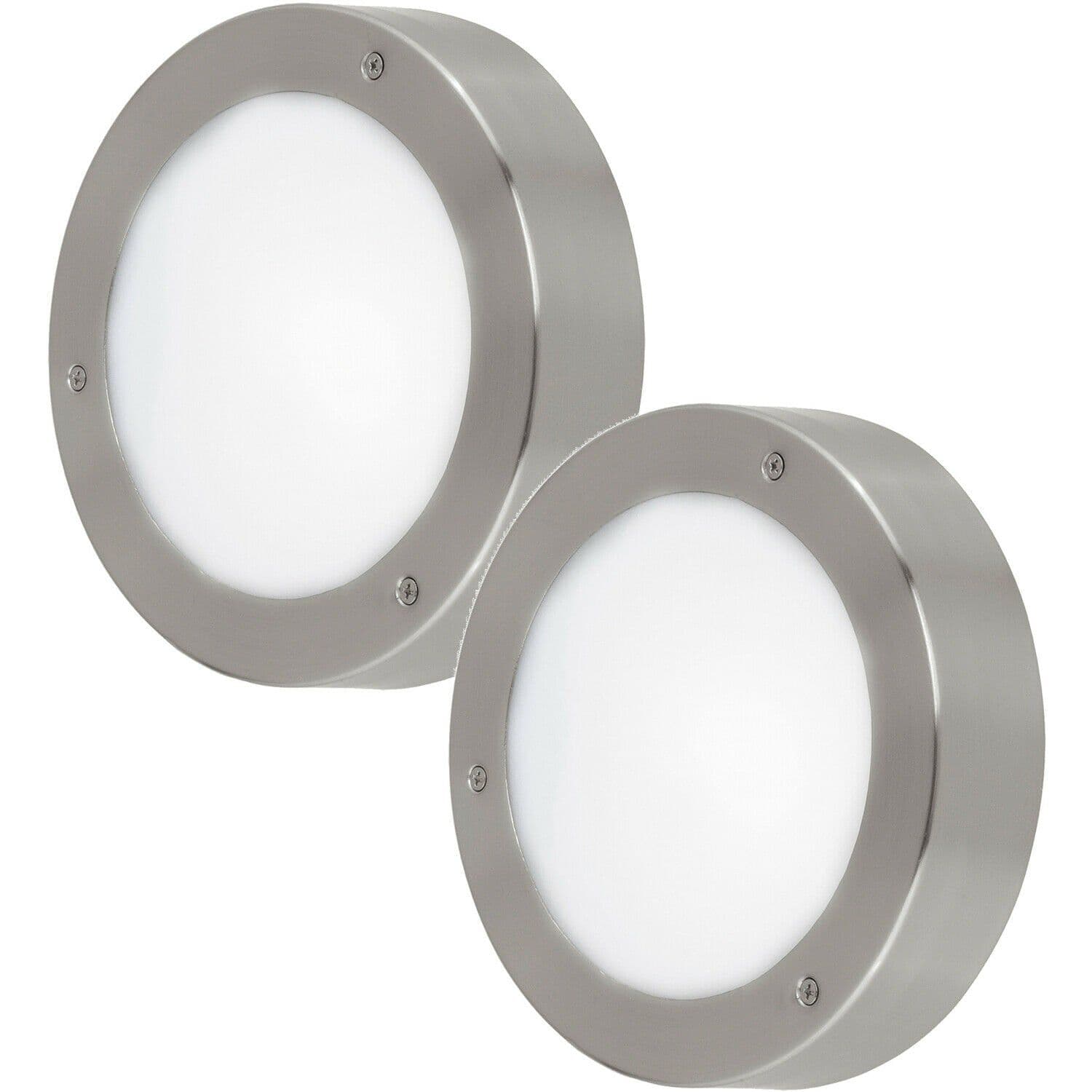 2 PACK IP44 Outdoor Wall Light Stainless Steel 5.4W Built LED Porch Lamp