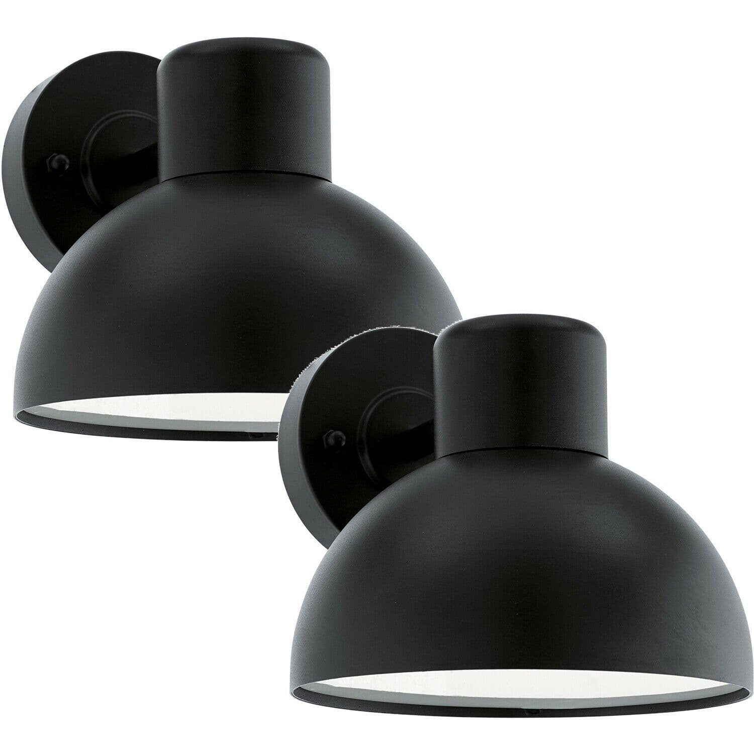 2 PACK IP44 Outdoor Wall Light Zinc Steel 1x 40W E27 Porch Lamp