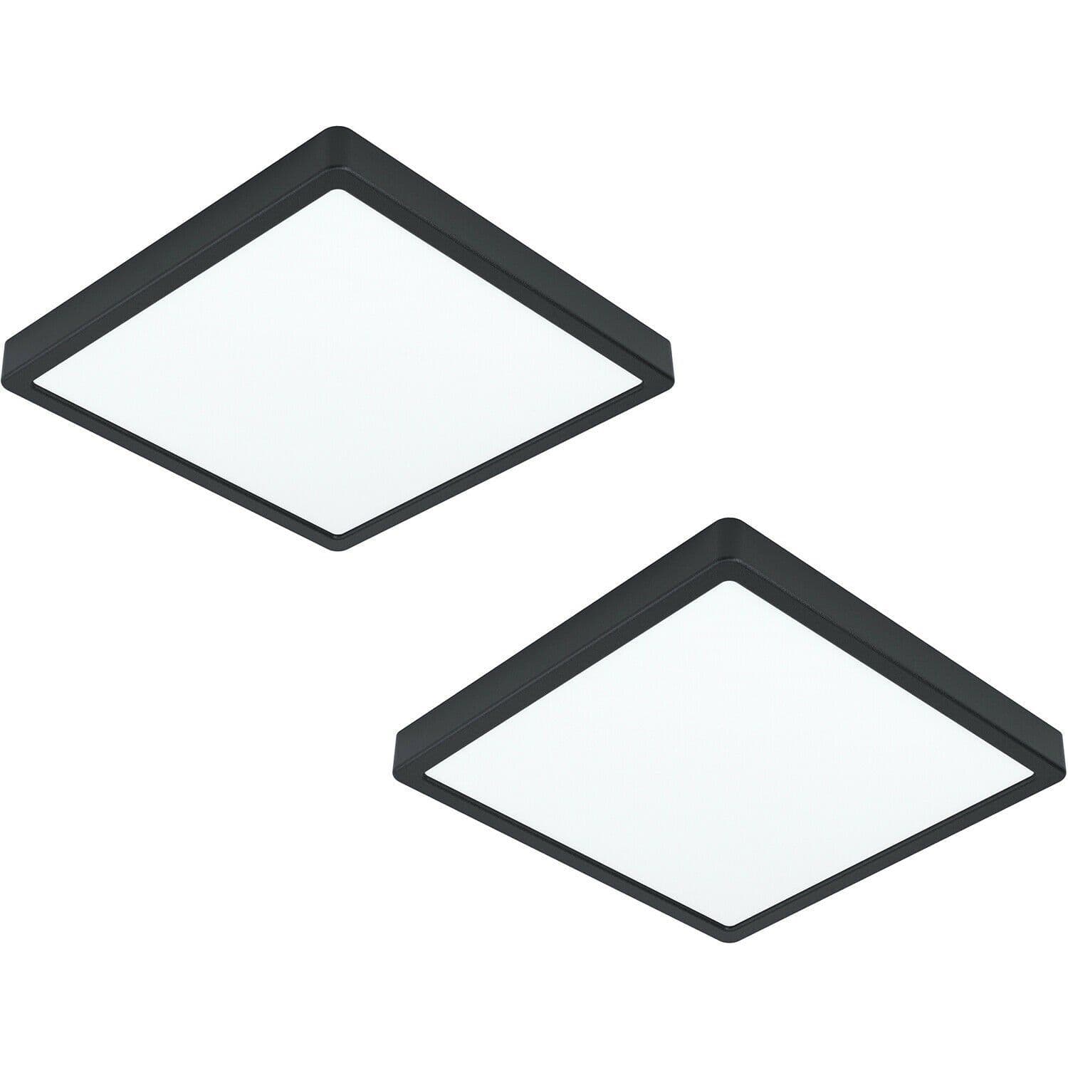 2 PACK Wall Ceiling Light 285mm Square Surface Mounted 20W LED 3000K
