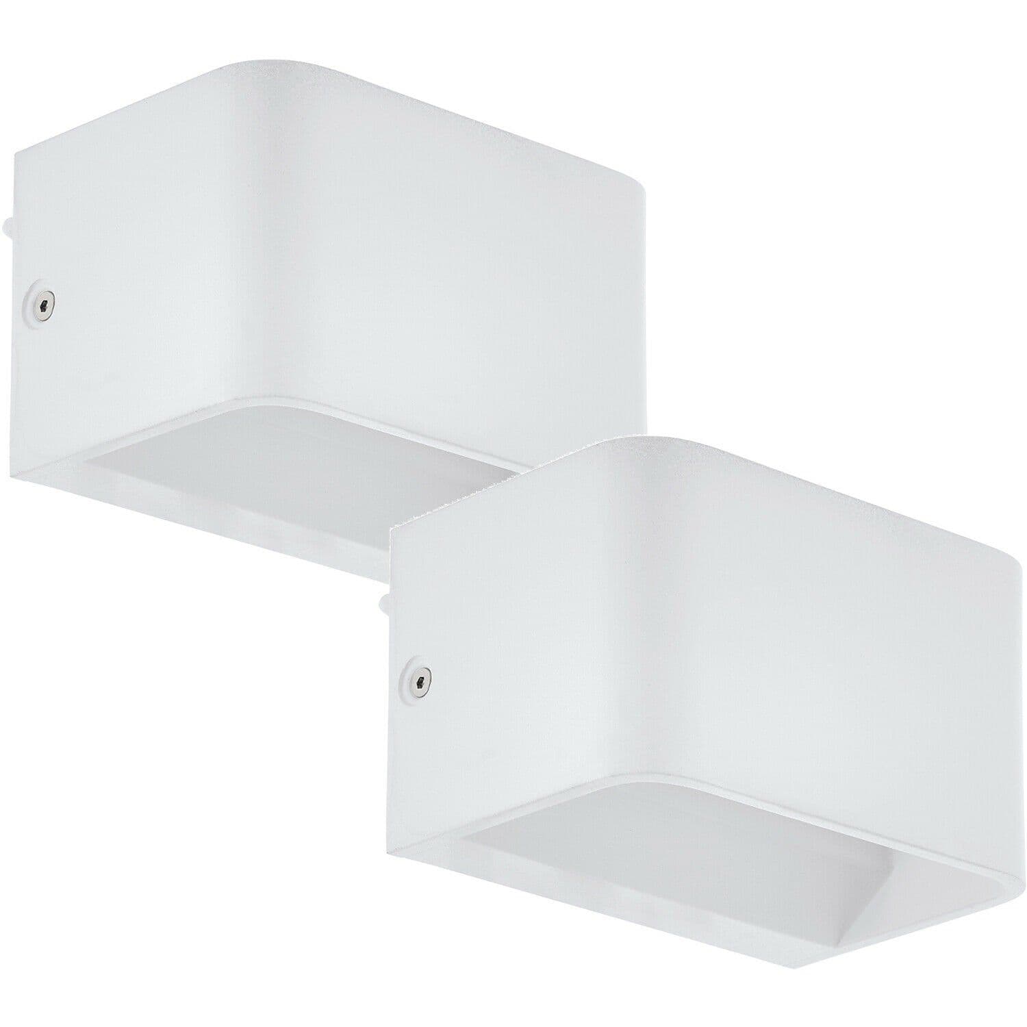 2 PACK Wall Light Box Structure Snug Fitting Bulb LED 6W Included