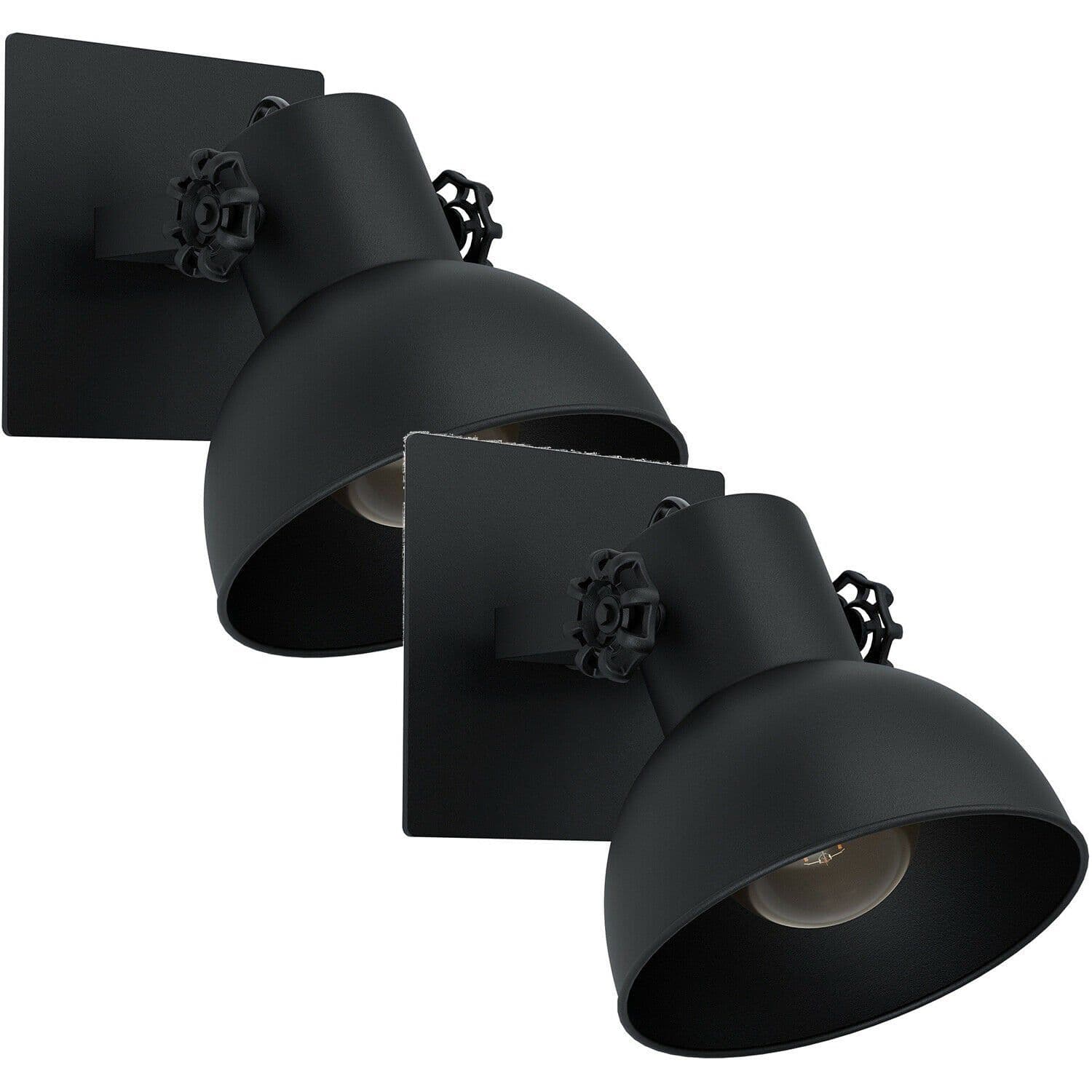 2 PACK LED Wall Light Sconce Steel Adjustable Round Shade 1x 28W E27