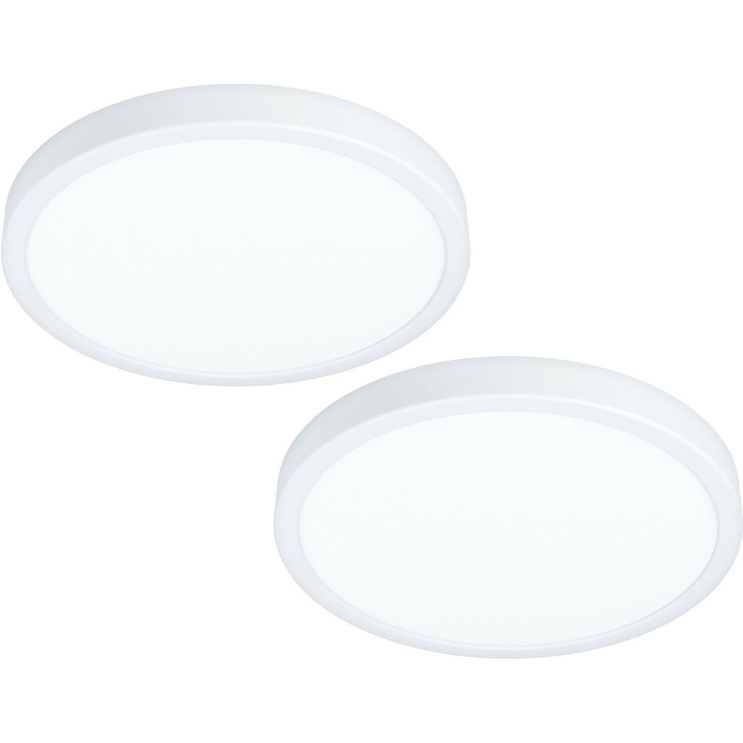 2 PACK Wall Flush Ceiling Light Shade Plastic LED 20W Incl