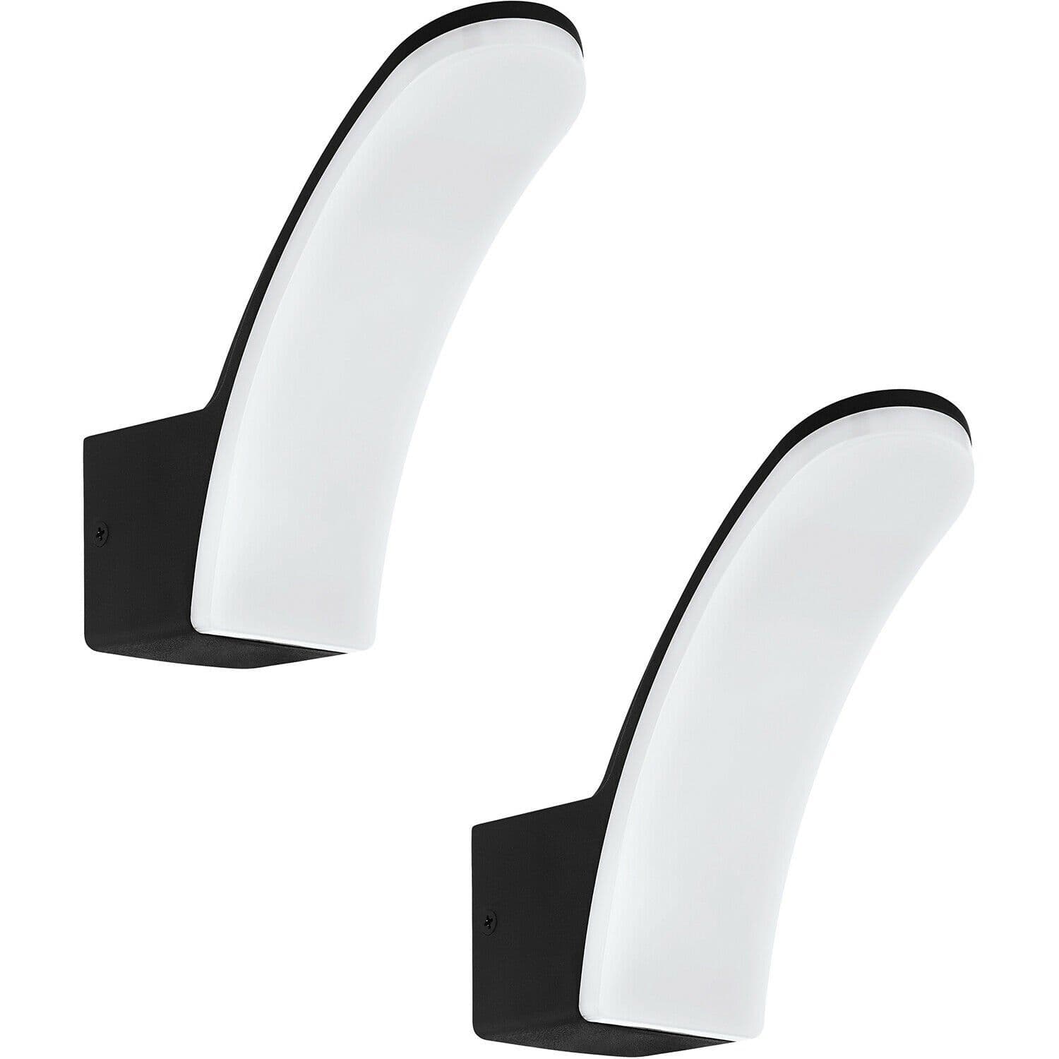 2 PACK IP44 Outdoor Wall Light Aluminium 11W Built LED Porch Lamp