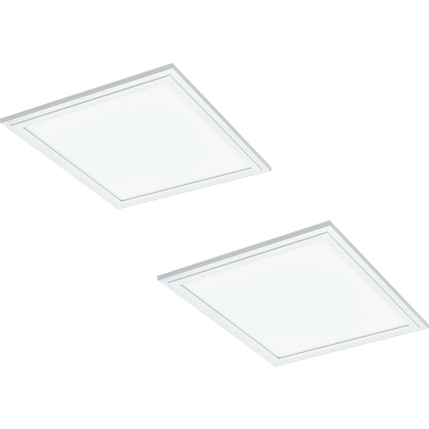 2 PACK Flush Ceiling Panel Light Sqaure Tile 16W Built LED 4000K