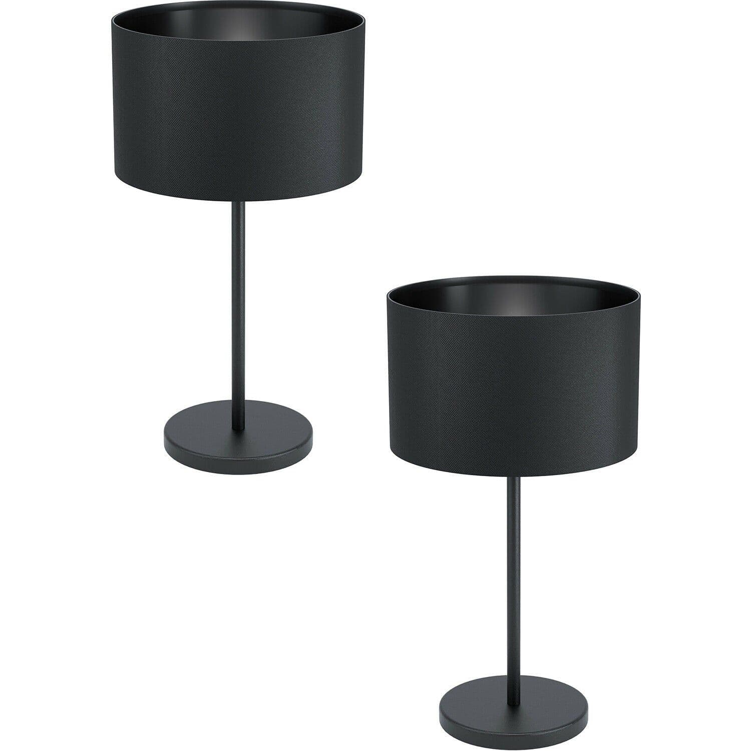 2 PACK Table Desk Lamp Shade Round Fabric Slim Stem E27 40W
