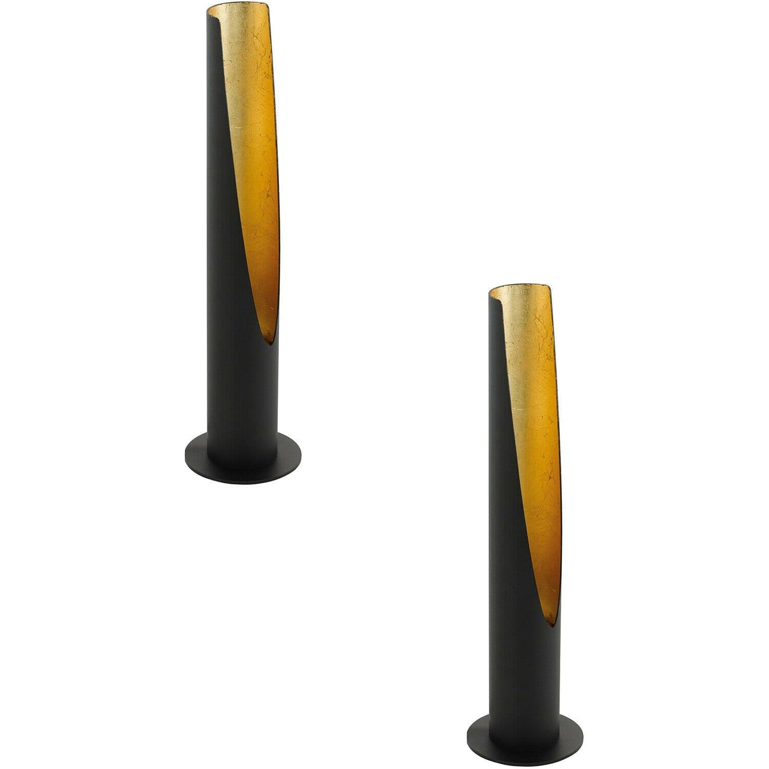 2 PACK Table Lamp Circluar Outer & Gold Inner Base GU10 1x5W Included