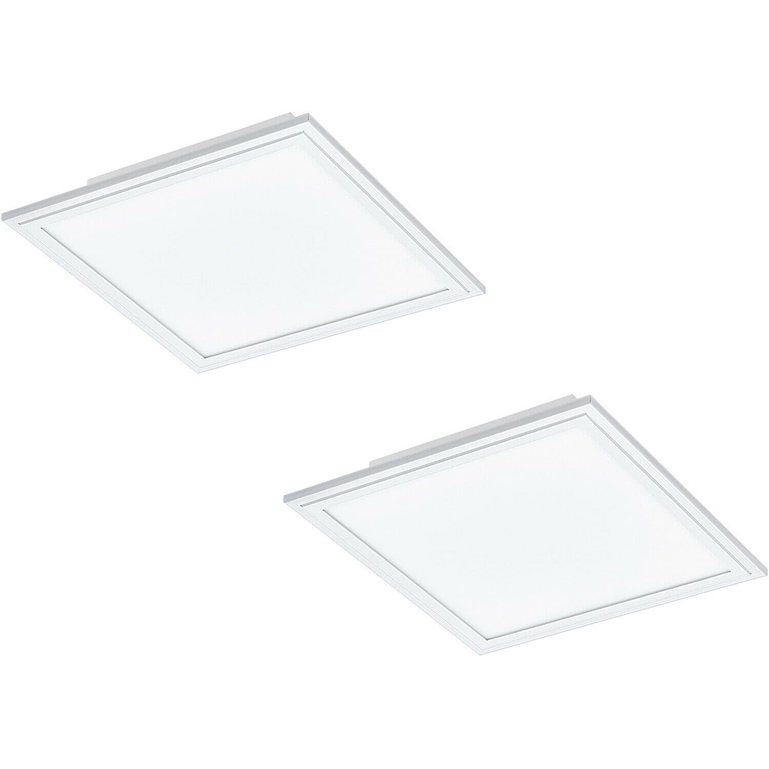 2 PACK Wall Ceiling Light Aluminium 300mm Square Panel 16W LED 4000K