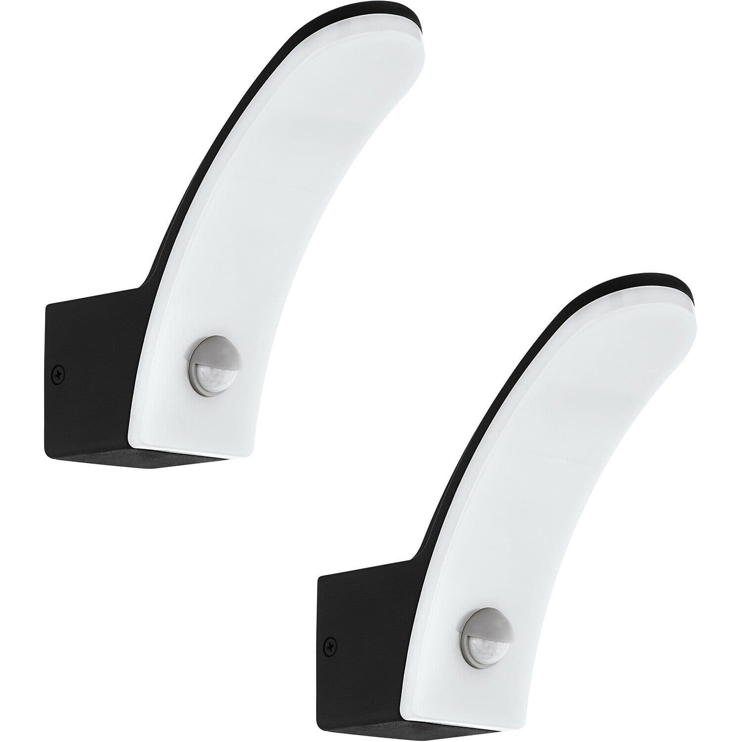2 PACK IP44 Outdoor Wall Light & PIR Sensor Aluminium 11W LED