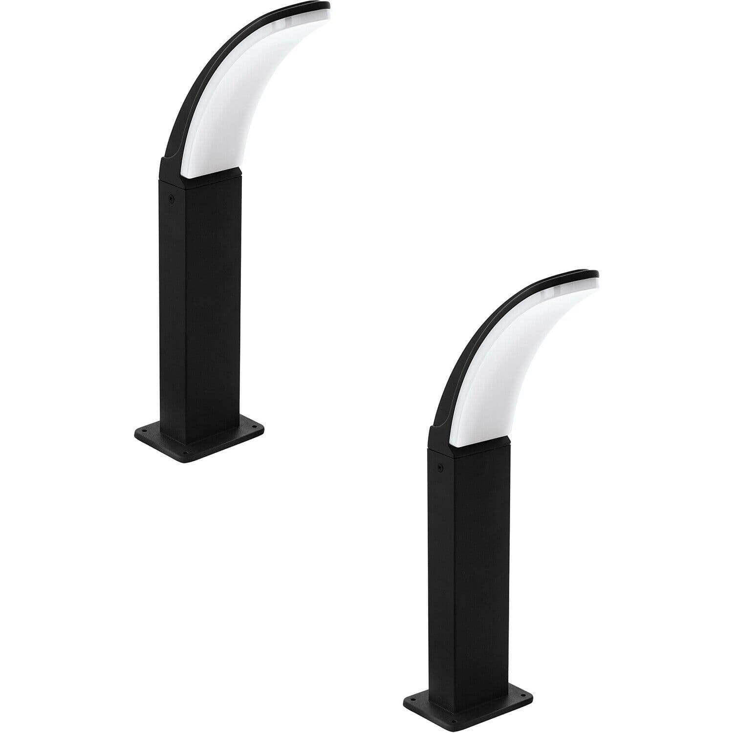 2 PACK IP44 Outdoor Pedestal Light Aluminium 11W LED Wall Post Lamp