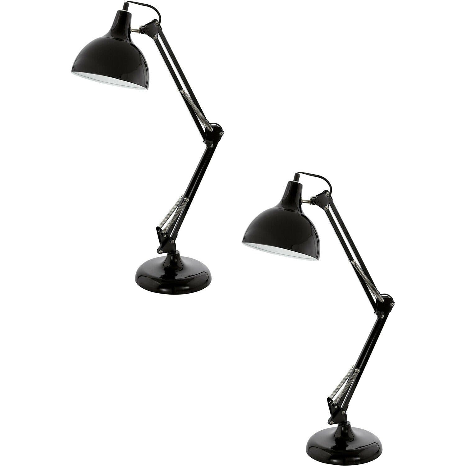 2 PACK Table Desk Lamp Flexible Line Switch Ine Switch E27 1x40W