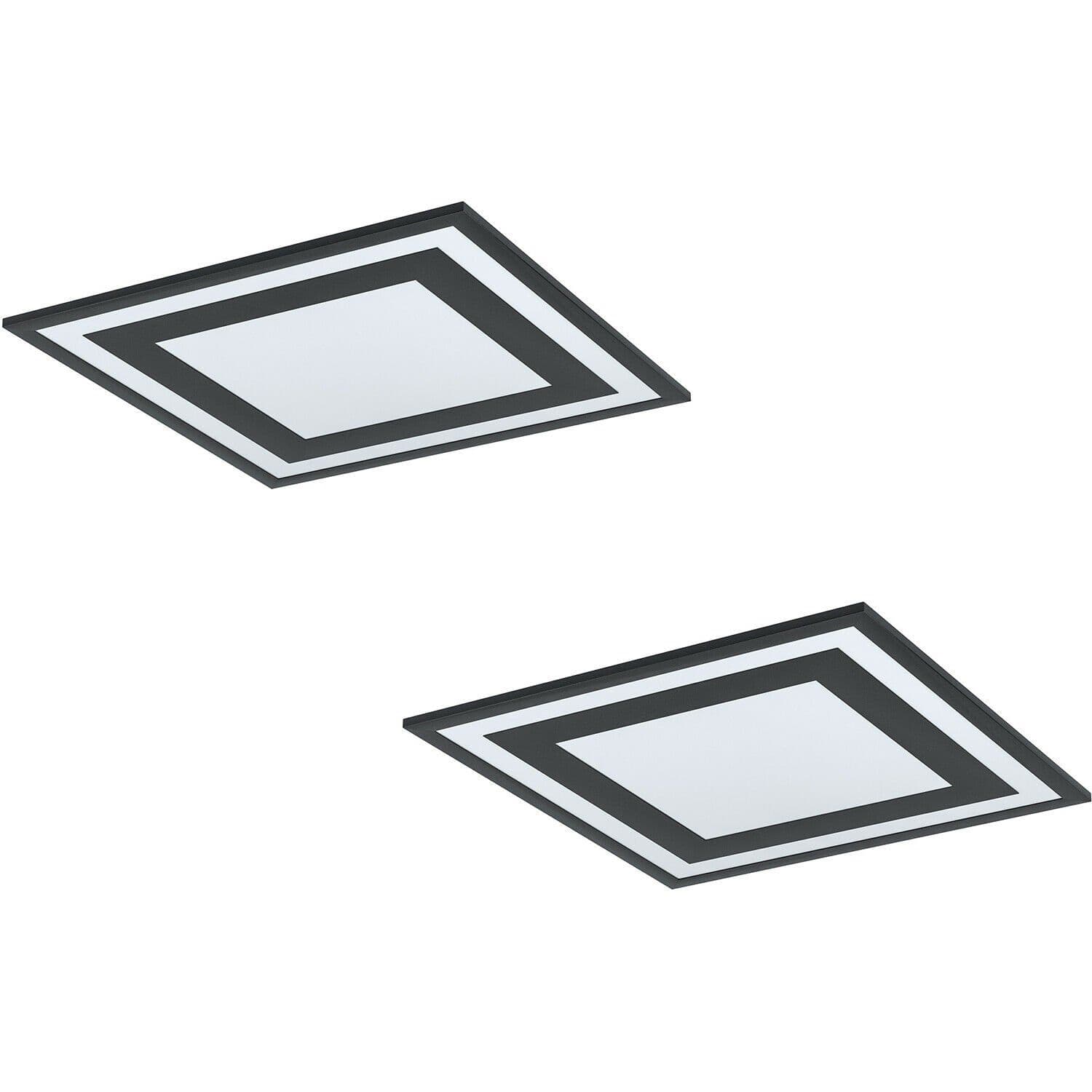 2 PACK Wall Ceiling Light Modern 450mm Square Slim Panel 24W LED