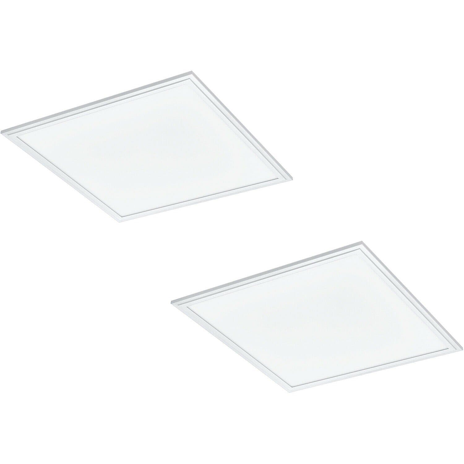 2 PACK Wall Ceiling Light 450mm Slim Square Panel 21W LED 4000K