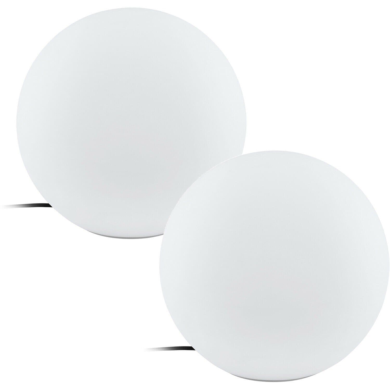 2 PACK IP65 Outdoor Garden Ball Light Plastic 1x 40W E27 390mm Globe