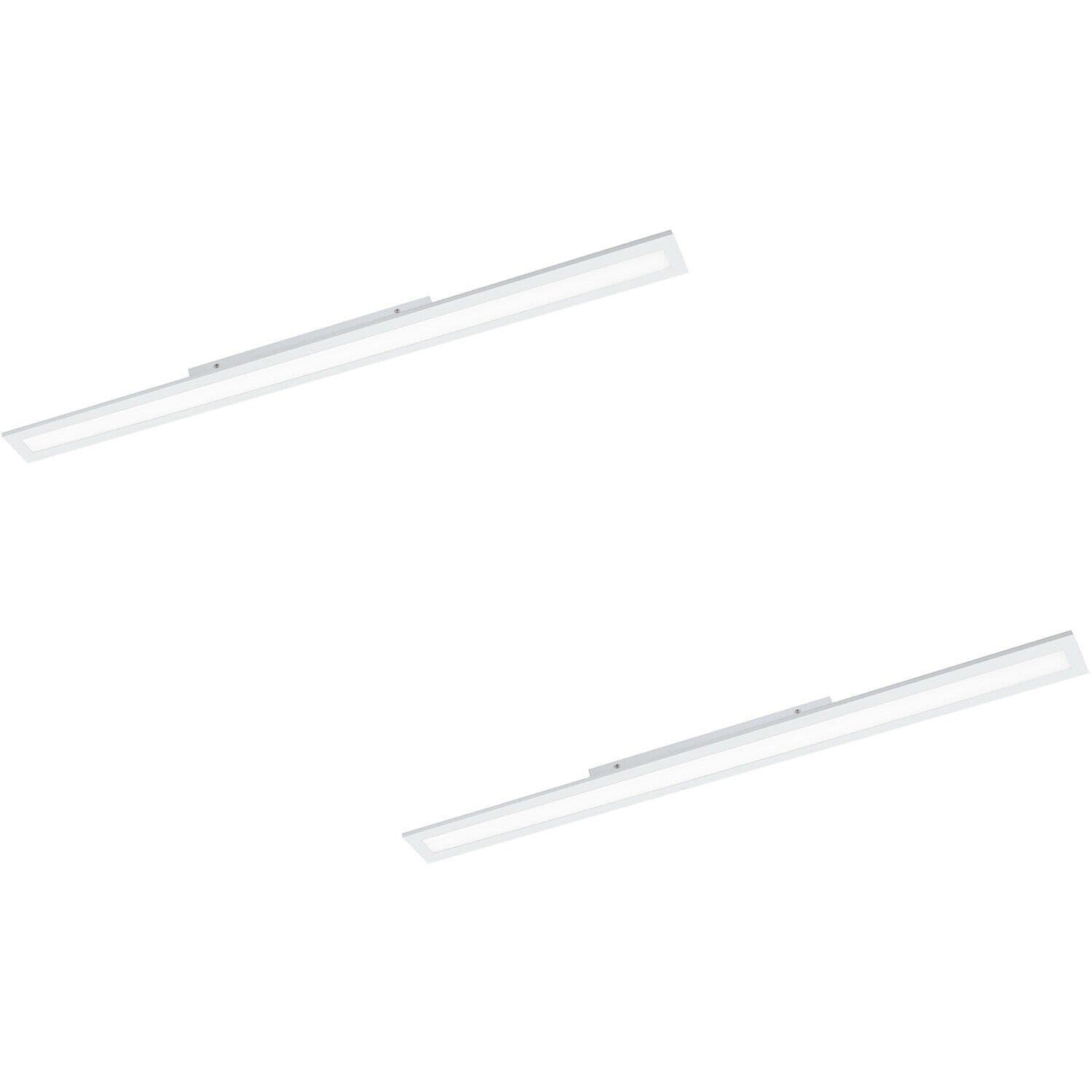 2 PACK Wall / Ceiling Light White 1195mm Slim Strip Panel 36W LED 4000K