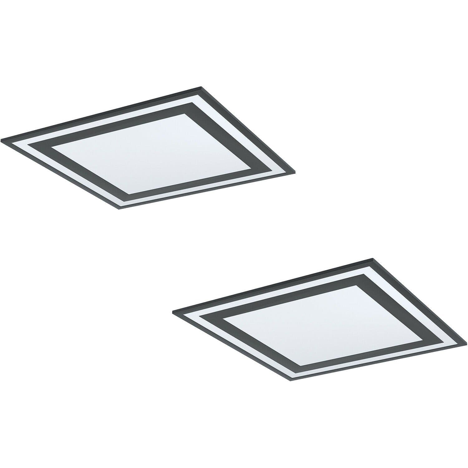 2 PACK Wall Ceiling Light Modern 595mm Square Slim Panel 36W LED