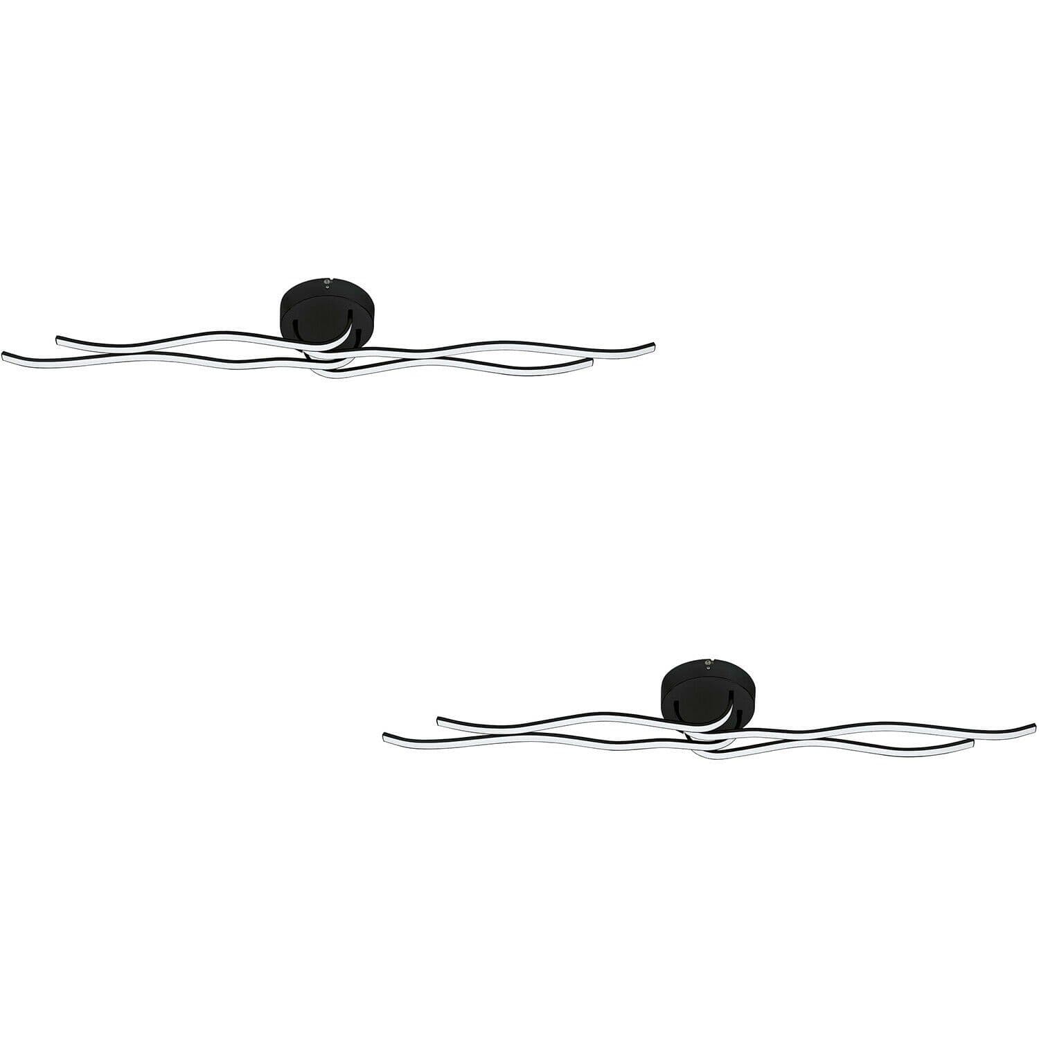 2 PACK Wall Flush Ceiling Light Shade White Plastic LED 40W Inc