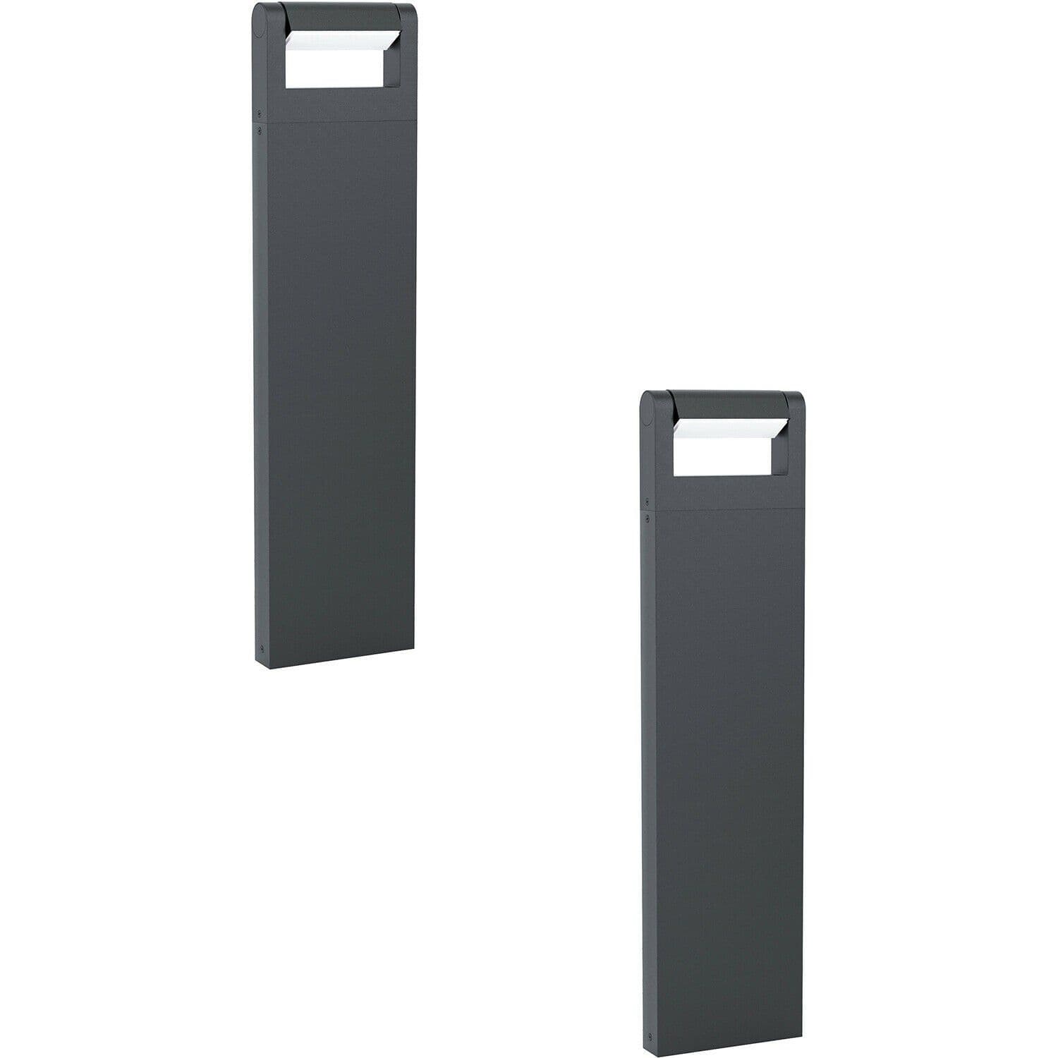 2 PACK IP44 Outdoor Bollard Light Cast Aluminium 4.8W LED Post