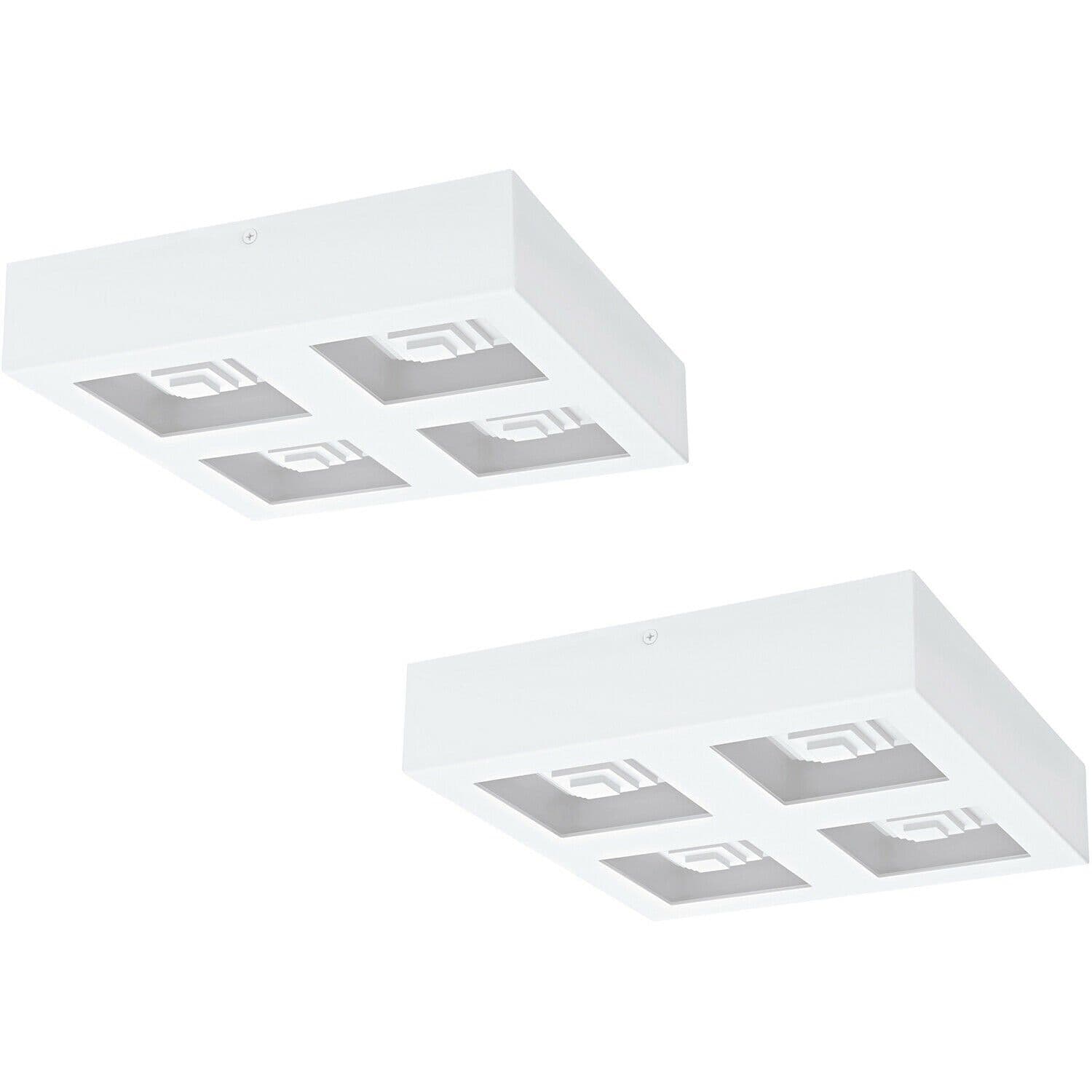 2 PACK Wall Ceiling Light Modern Box Lamp 270mm x 270mm 6.3W LED
