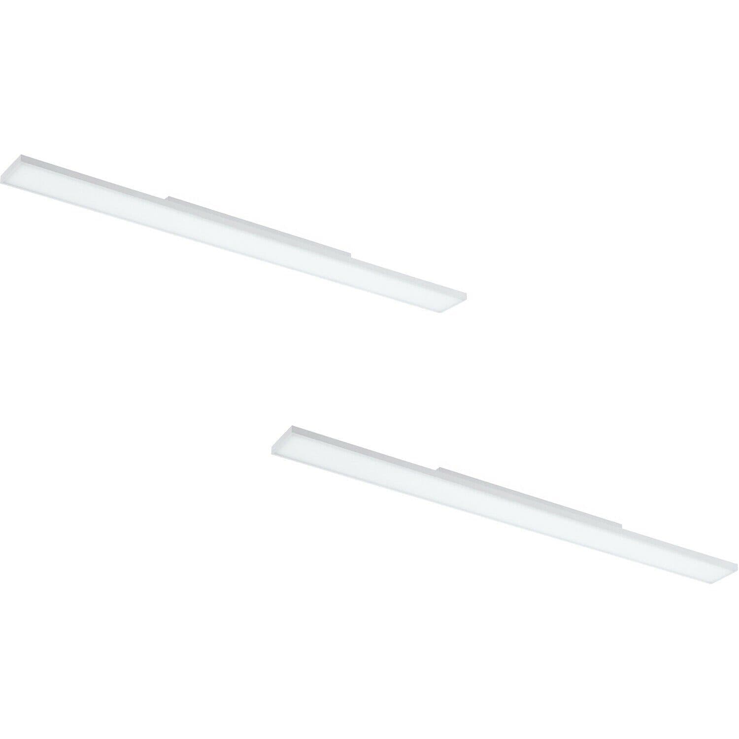 2 PACK Wall Ceiling Light 1200mm Slim Strip Panel 20W LED 4000K
