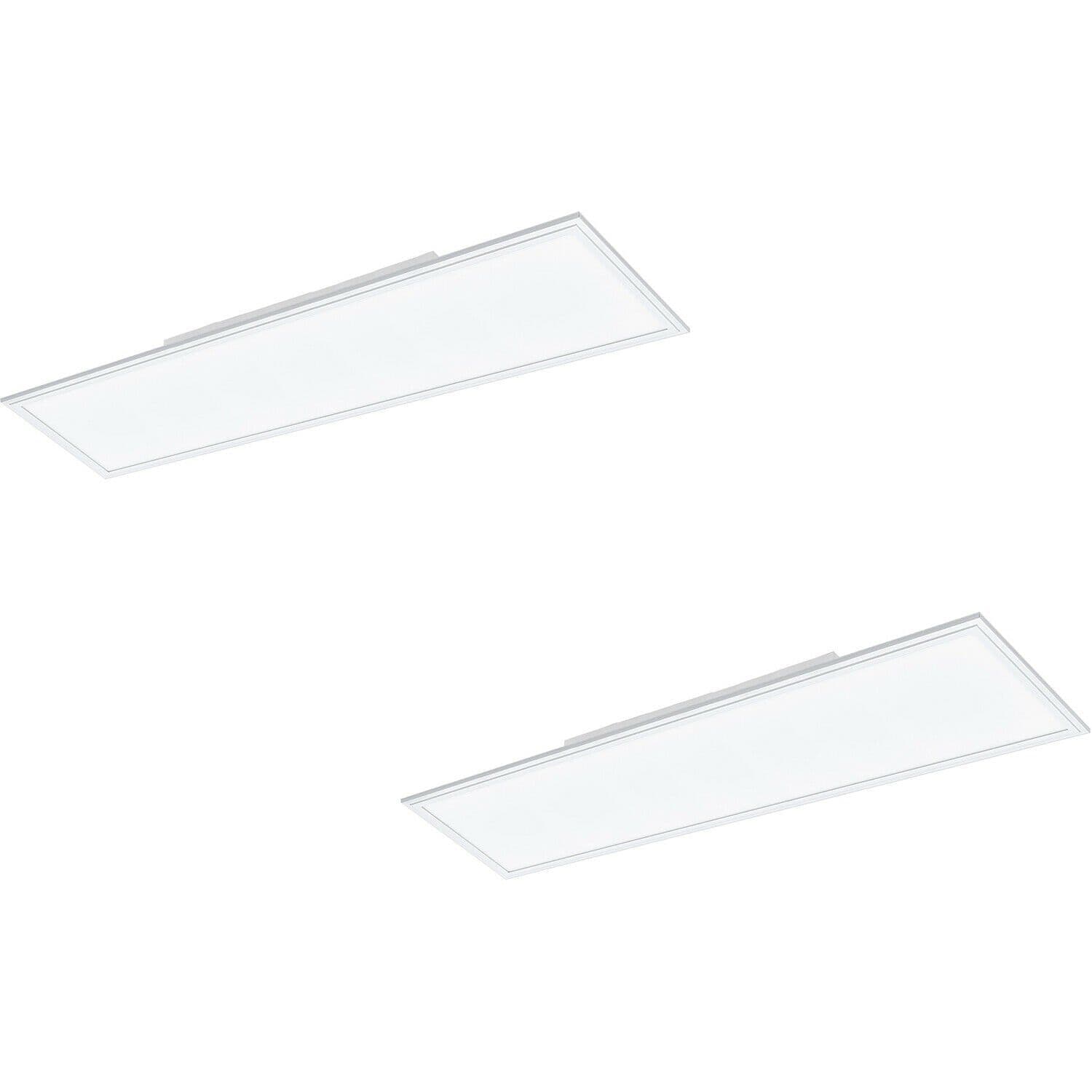 2 PACK Wall Ceiling Light Aluminium 1200mm x 300mm Panel 40W LED 4000K