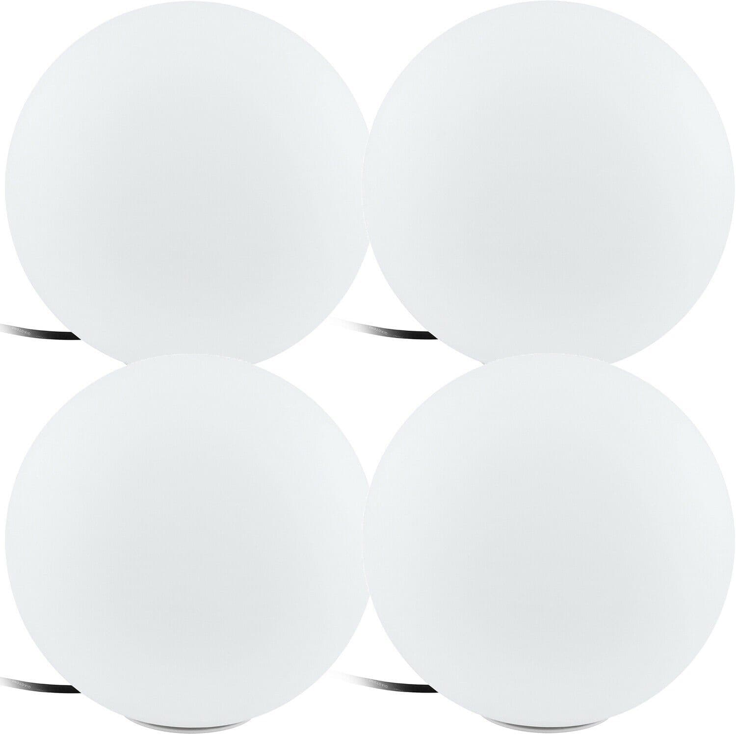 4 PACK IP65 Outdoor Garden Ball Light Plastic 1x 40W E27 300mm Globe