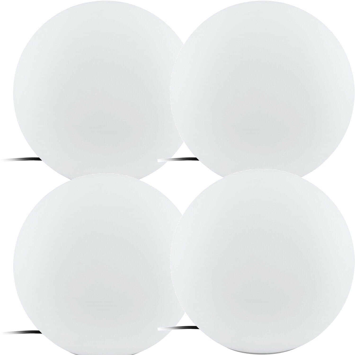 4 PACK IP65 Outdoor Garden Ball Light Plastic 1x 40W E27 390mm Globe