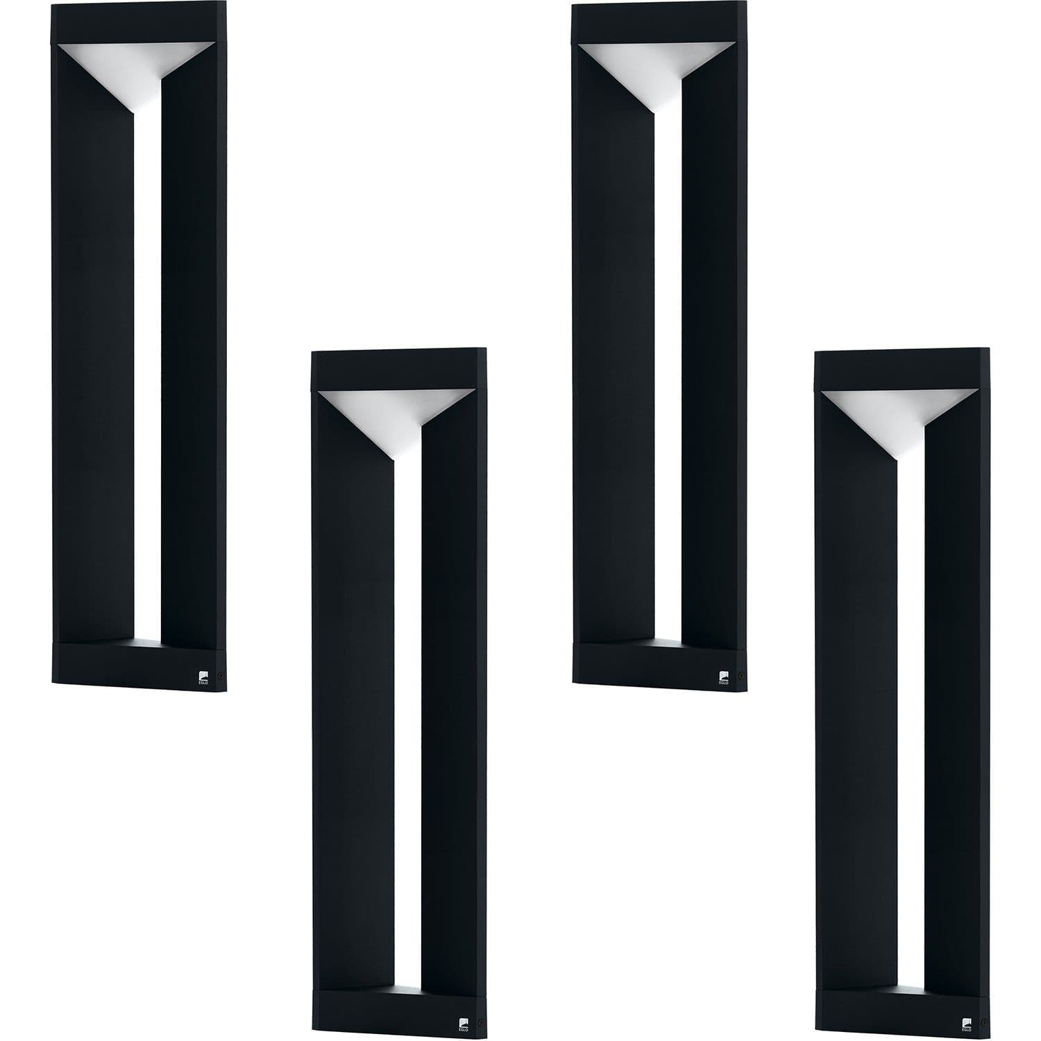 4 PACK IP54 Outdoor Bollard Light Modern Aluminium 10W LED Lamp Post