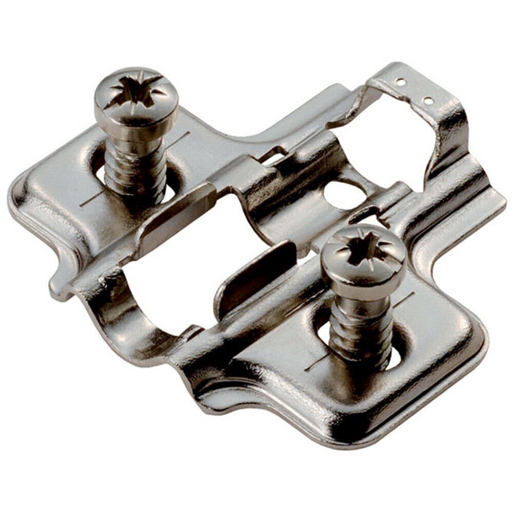 Mounting Plate Soft Close Hinges Euro Screw Bright Zinc Plated