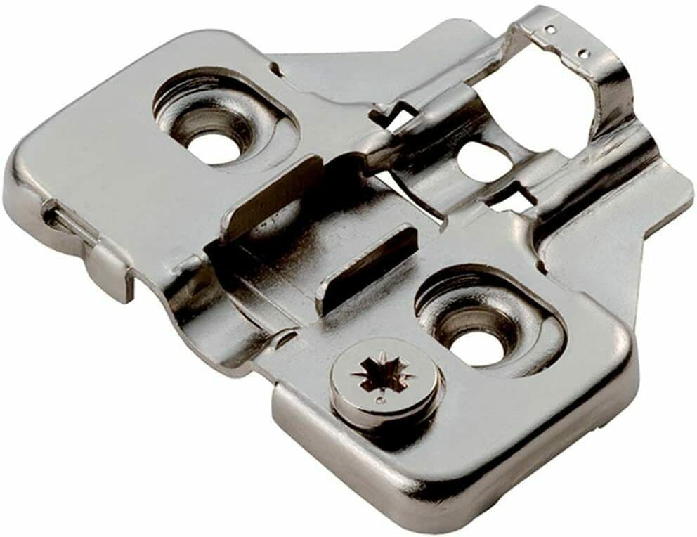 Adjustable Mounting Plate for Soft Close Door Hinges - Bright Zinc Plated