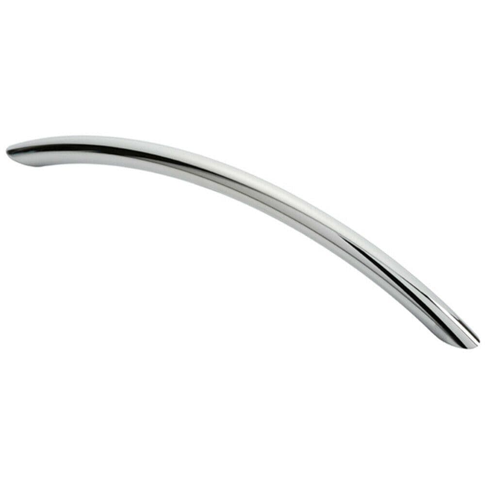 Curved Bow Cabinet Pull Handle 190 x 10mm 160mm Fixing Centres Chrome